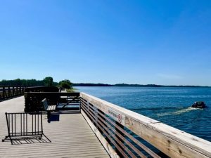 iew of the Yahara River Trail bridge on a sunny summer day. Photo by the author.
